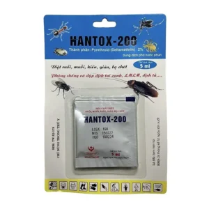 Hantox 200 gói 5ml-Dung dịch pha nước diệt kiến, gián, ve, rận, bọ chét – gói