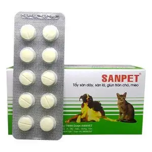 Xổ giun chó mèo Sanpet (1 viên)