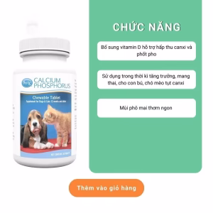 Viên canxi Calci Phosphorus (PetAg)lọ 50 viên