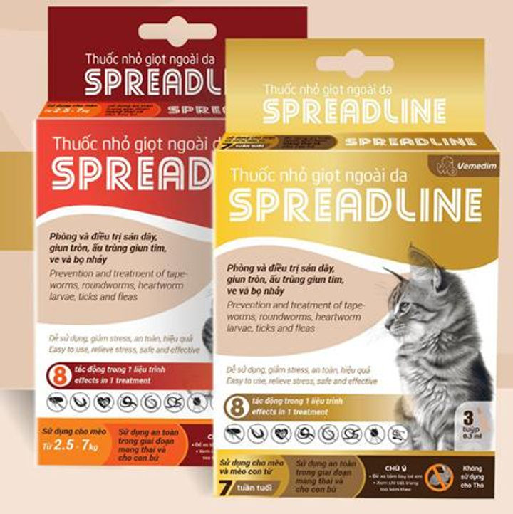 Vemedim Spreadline - Ống nhỏ gáy diệt ve rận cho mèo (1 ống)