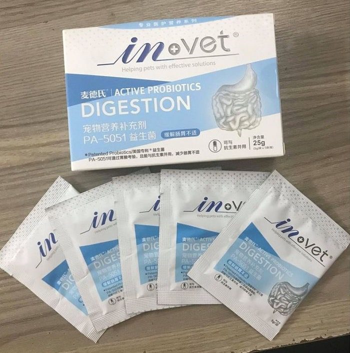 Men vi sinh hỗ trợ tiêu hóa cho chó mèo InVet Active Probiotics Men vi sinh hỗ trợ tiêu hóa cho chó mèo InVet Active Probiotics