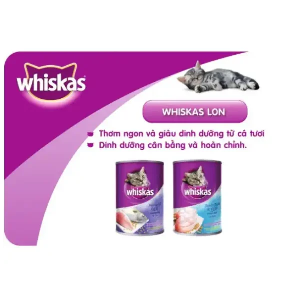 Pate mèo Whiskas lon Vị cá ngừ 400g (cho mèo trưởng thành từ 12 tháng tuổi)