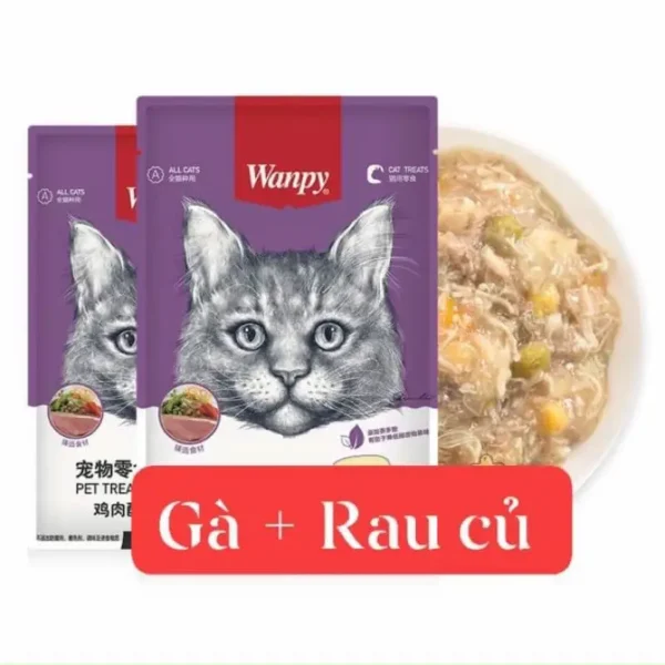 Pate Wanpy cho mèo mọi lứa tuổi gói 80gr