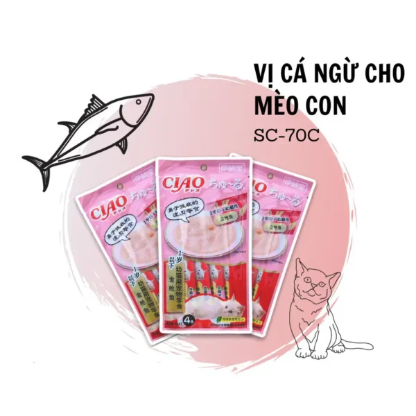 Thanh súp thưởng pate CIAO CHU RU cho mèo (Mùi vị ngẫu nhiên)