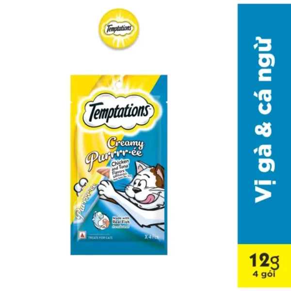 Súp thưởng cho mèo Temptations Creamy Purr(4gói x 12g)