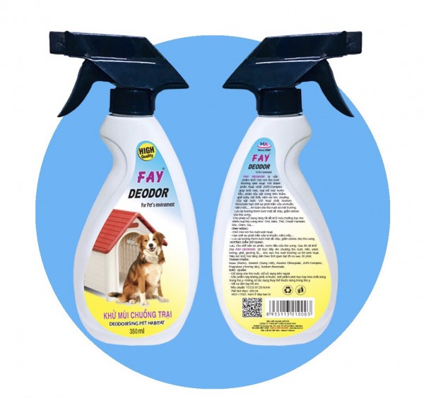 FAY DEODOR (350ml) – Xịt Khử Mùi Chuồng Trại Thú Cưng Hiệu Quả