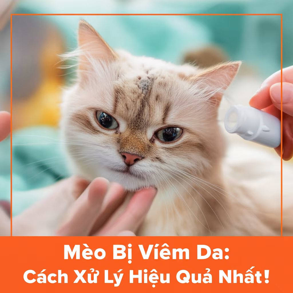 Generate an eye catching, high quality featured image prompt for a blog post about: Mèo Bị Viêm