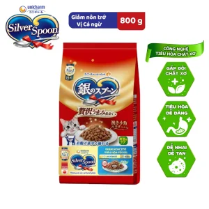 Hạt mèo Silver Spoon bao 800g cá ngừ giảm nôn trớ