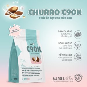 Thức ăn hạt cho m&egrave;o con Churro C90K PetQ